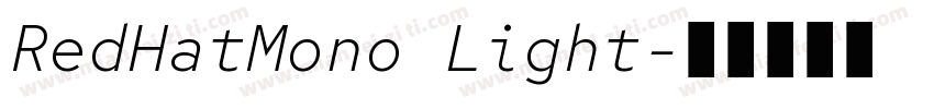 RedHatMono Light字体转换